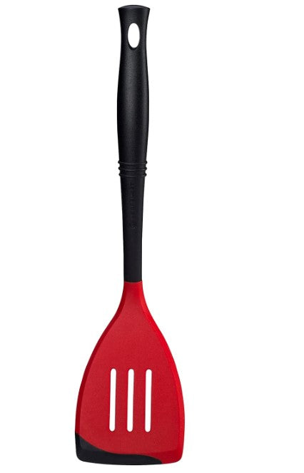 Le Creuset Revolution Bi-Material Slotted Turner, 13.5" x 2.5", Cerise